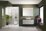 Geberit ONE Set Wand-WC Tiefspüler wandhängend mit WC-Sitz, Tiefspül-WC, TurboFlush-Spültechnik, weiß, keramische Oberfläche, glänzend