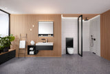 Geberit ONE Set Wand-WC Tiefspüler wandhängend mit WC-Sitz, Tiefspül-WC, TurboFlush-Spültechnik, weiß, keramische Oberfläche, glänzend