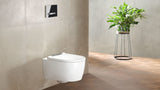 Geberit ONE Set Wand-WC Tiefspüler wandhängend mit WC-Sitz, Tiefspül-WC, TurboFlush-Spültechnik, weiß, keramische Oberfläche, glänzend