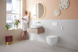 Geberit AquaClean Alba WC-Komplettanlage Wand-WC: WC-Keramik: weiß / KeraTect, Designabdeckung: weiß