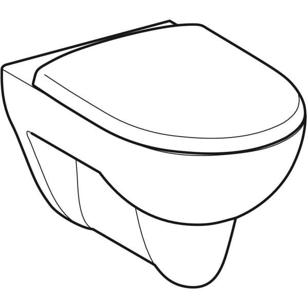 Geberit Renova Set Wand-WC Tiefspüler, mit WC-Sitz, weiß