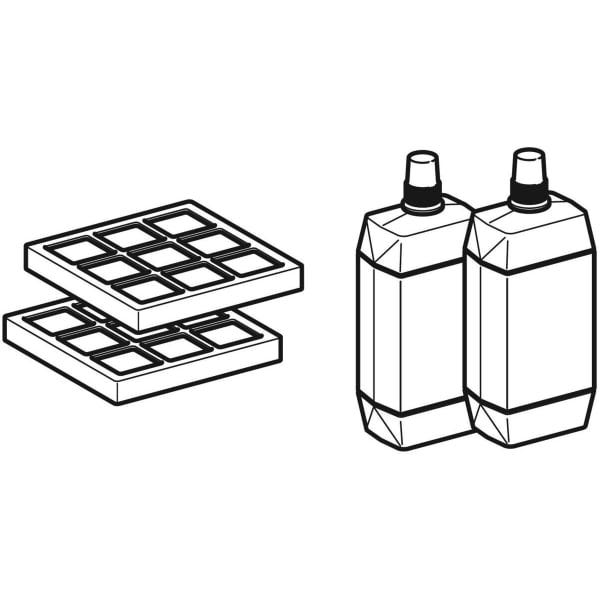 Set Aktivkohlefilter und Düsenreiniger für Geberit AquaClean 8000plus WC-Komplettanlagen (2 St.)