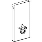 Geberit Monolith Sanitärmodul für Wand-WC, 101 cm, Frontverkleidung aus Glas: Frontverkleidung: Glas weiß, Seitenverkleidung: Aluminium