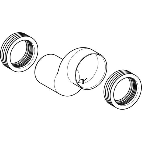 Geberit Set Anschlussstutzen für Wand-WC, 7 cm etagiert: weiß-alpin