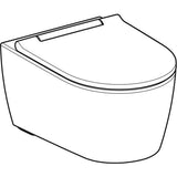 Geberit ONE Set Wand-WC Tiefspüler wandhängend mit WC-Sitz, Tiefspül-WC, TurboFlush-Spültechnik, weiß, keramische Oberfläche, glänzend