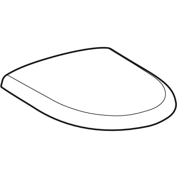 Geberit Renova WC-Sitz, weiß, glänzend, Duroplast, rund, mit Deckel