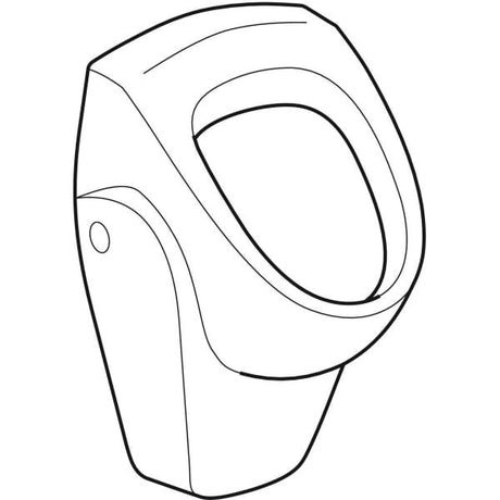 Geberit Renova Urinal Zulauf von hinten, Abgang nach hinten: Zielmarkierung=nein