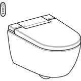 Geberit AquaClean Alba WC-Komplettanlage Wand-WC: WC-Keramik: weiß / KeraTect, Designabdeckung: weiß