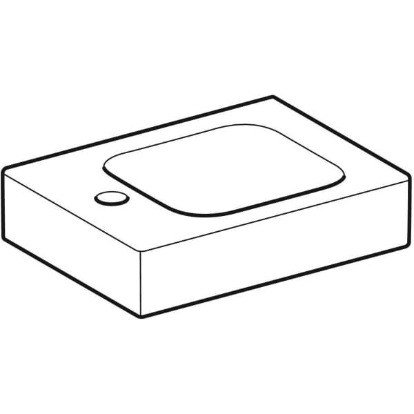 Geberit iCon Handwaschbecken 38 x 28 cm mit Ablagefläche