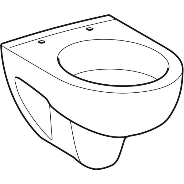 Geberit Renova Compact Wand-WC Tiefspüler, verkürzte Ausladung: T=48cm, weiß