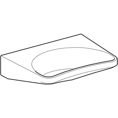 Geberit Paracelsus Waschtisch: 64x49cm, Hahnloch=ohne, Überlauf=ohne, weiß