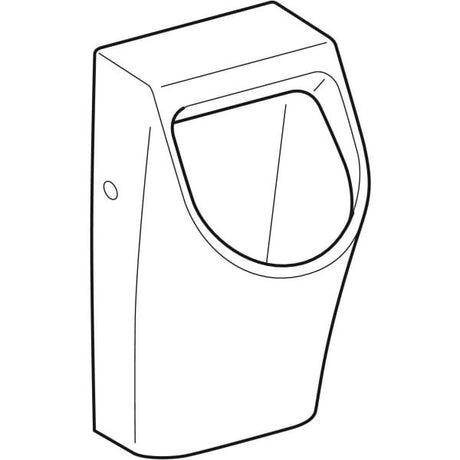 Geberit Renova Plan Urinal Zulauf von hinten, Abgang nach hinten: T=30cm, Abgang=nach hinten, Zulauf=hinten, weiß