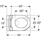 Geberit Renova Set Wand-WC Tiefspüler, mit WC-Sitz, weiß