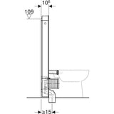 Geberit Monolith Sanitärmodul für Stand-WC mit Front- und Seitenverkleidung