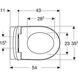 Geberit Renova Set Wand-WC Tiefspüler, mit WC-Sitz, weiß