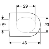 Geberit Renova Plan WC-Sitz, weiß / glänzend, rund, mit Deckel