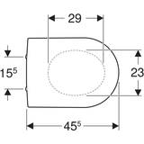 Geberit Renova Plan WC-Sitz, weiß / glänzend, rund, mit Deckel