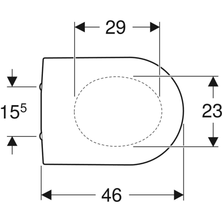 Geberit Renova Plan WC-Sitz, weiß / glänzend, rund, mit Deckel