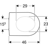 Geberit Renova Plan WC-Sitz, weiß / glänzend, rund, mit Deckel