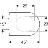 Geberit Renova Plan WC-Sitz, weiß / glänzend, rund, mit Deckel