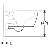 Geberit iCon Wand-WC Tiefspüler, geschlossene Form, weiß