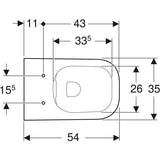 Geberit Renova Plan Wand-WC Tiefspüler