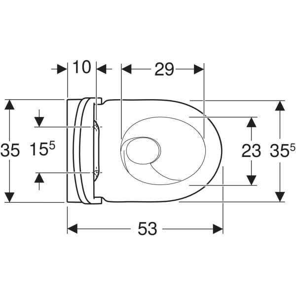 Geberit Acanto Set Wand-WC Tiefspüler, geschlossene Form, TurboFlush, mit WC-Sitz: T=53cm, Absenkautomatik=ja, QuickRelease-Scharniere=Ja, verriegelbar, Befestigung=von oben, weiß