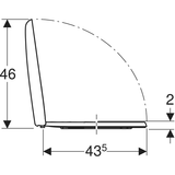 Geberit Renova WC-Sitz, weiß, glänzend, Duroplast, rund, mit Deckel