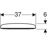 Geberit Renova WC-Sitz, weiß, glänzend, Duroplast, rund, mit Deckel