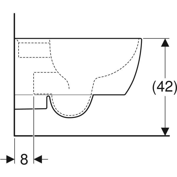 Geberit iCon Wand-WC Tiefspüler, geschlossene Form, weiß