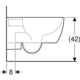 Geberit iCon Wand-WC Tiefspüler, geschlossene Form, weiß