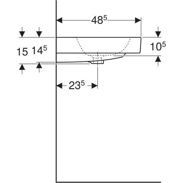 Geberit iCon Waschtisch, weiß