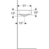 Geberit iCon Handwaschbecken 53 x 31 cm mit Ablagefläche