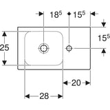 Geberit iCon Handwaschbecken 53 x 31 cm mit Ablagefläche