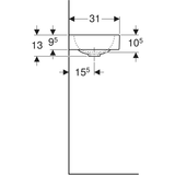 Geberit iCon Handwaschbecken 53 x 31 cm mit Ablagefläche