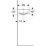 Geberit iCon Handwaschbecken 38 x 28 cm mit Ablagefläche