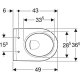 Geberit iCon Wand-WC Tiefspüler, geschlossene Form, weiß