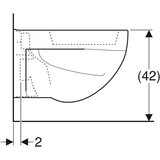 Geberit Renova Wand-WC Flachspüler: T=54cm, weiß