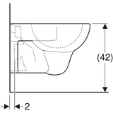 Geberit Renova Wand-WC Tiefspüler: T=54cm, manhattan