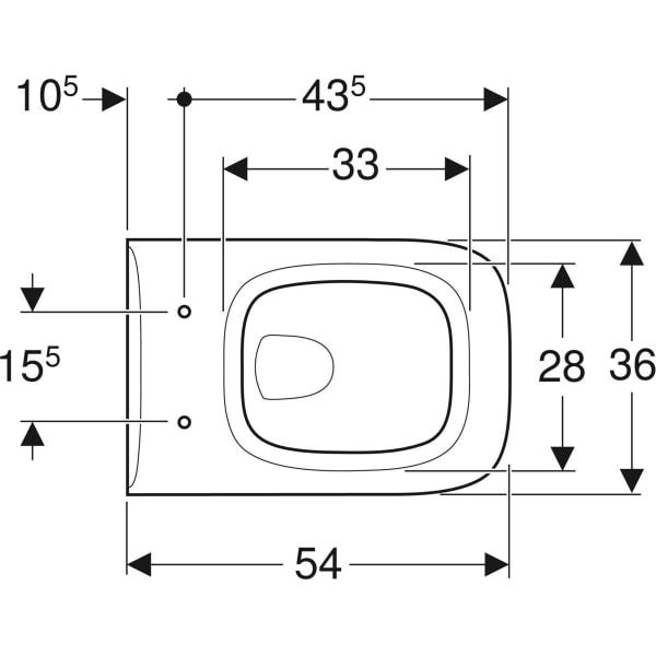 Geberit Renova Plan Wand-WC Tiefspüler