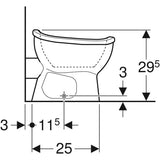 Geberit Bambini Stand-WC für Babys und Kleinkinder, Tiefspüler: T=37.5cm, weiß