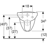 Geberit Vitalis Wand-WC Tiefspüler, verlängerte Ausladung, barrierefrei: T=70cm, weiß