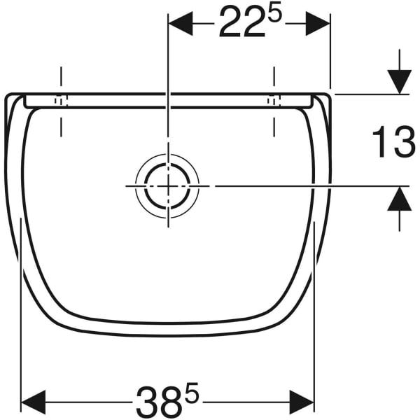 Geberit Publica Ausgussbecken für Klapprost: 45x35x33.5cm,