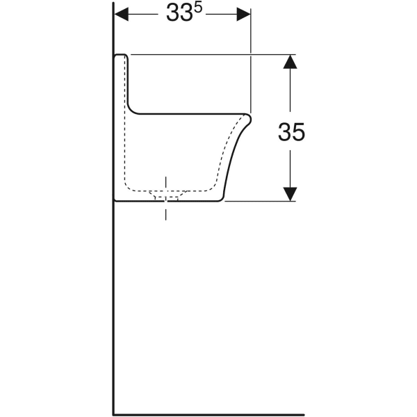 Geberit Publica Ausgussbecken für Klapprost: 45x35x33.5cm,