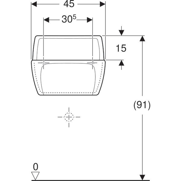 Geberit Publica Ausgussbecken für Klapprost: 45x35x33.5cm,