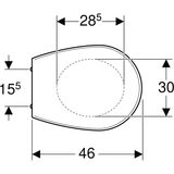 Geberit Renova WC-Sitz, weiß, glänzend, Duroplast, rund, mit Deckel