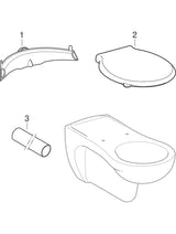 Geberit Vitalis Wand-WC Tiefspüler, verlängerte Ausladung, barrierefrei: T=70cm, weiß