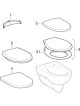 Geberit Renova Set Wand-WC Tiefspüler, mit WC-Sitz, weiß