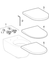 Geberit iCon Wand-WC Tiefspüler, geschlossene Form, weiß
