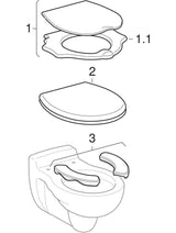 Geberit Bambini Wand-WC für Kinder, Tiefspüler, für WC-Sitz: T=53.5cm, weiß